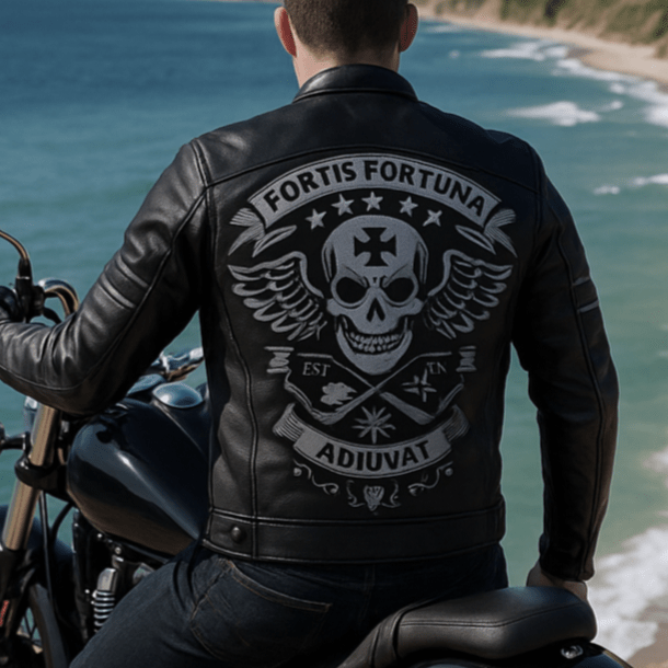 Ретро кожено яке за мотор ФОРТУНА - МотоГотин