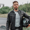Луксозно черно кожено яке за мотор АВАНГАРД - МотоГотин