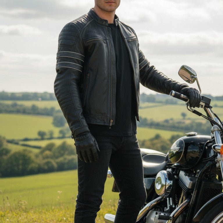 Ретро кожено яке за мотор ФОРТУНА - МотоГотин