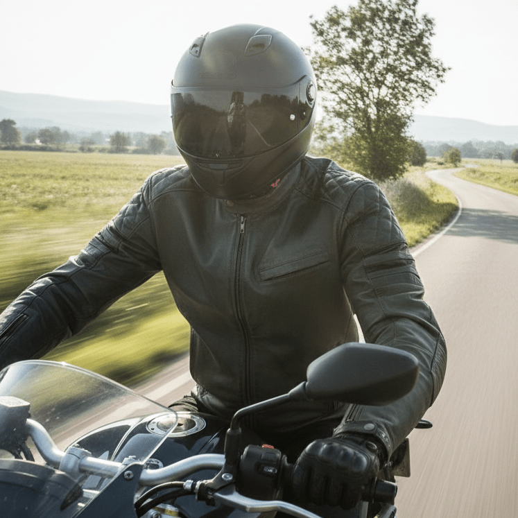 Ретро кожено моторно яке ДЪБЛИН в маслиненозелено - МотоГотин