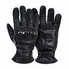 Дамски черни кожени ръкавици за мотор АНА, карбонови, естествена кожа, женски, карбон, мотор, мото ръкавици, снимка отпред