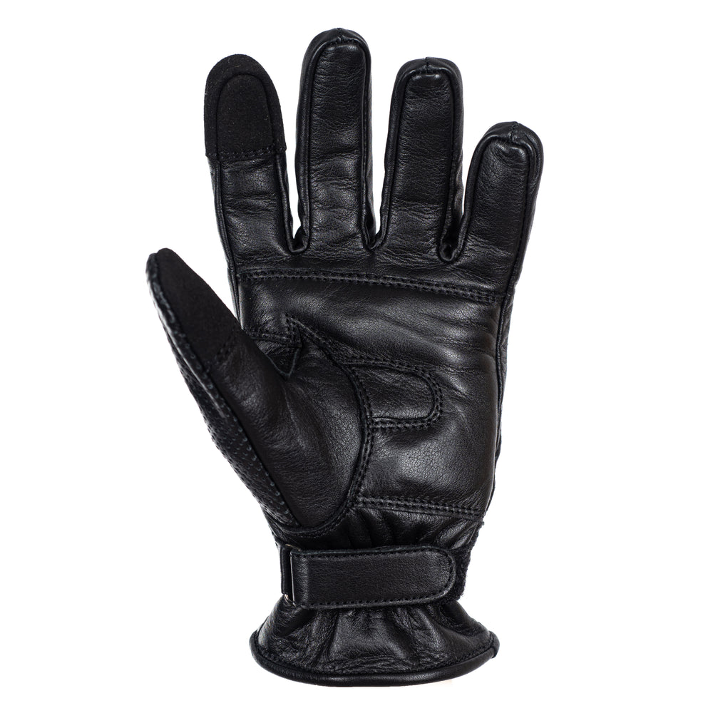 Дамски черни кожени ръкавици за мотор АНА, карбонови, естествена кожа, женски, карбон, мотор, мото ръкавици, снимка отзад
