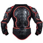 черна текстилна жилетка за мотор Спартак с СЕ протектори на гърба, кръста, лактите и раменете, снимка отзад