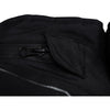 водоустойчиво и вятъроустойчиво корпоративно черно текстилно яке за мотор с протектори, снимка на яка