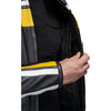 Кожено яке за мотор в черно и жълто ХАМЕЛЕОН, естествена телешка кожа, вътрешен джоб